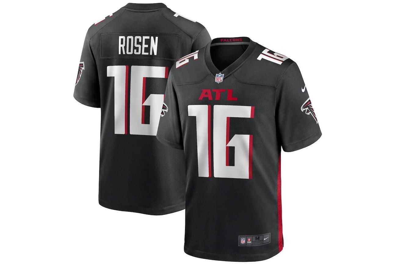Men Atlanta Falcons #16 Josh Rosen Nike Black Game NFL Jersey